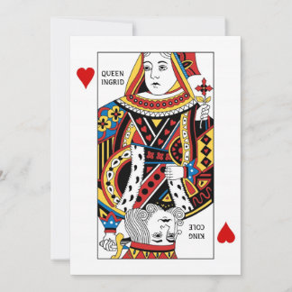 Reina de tarjeta de póker y Boda de Rey de Corazon