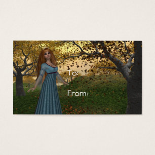 Reina de temporada de otoño - Etiqueta de regalo d