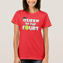 Reina de tenis de la corte de la camiseta
