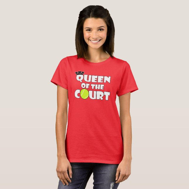 Reina de tenis de la corte de la camiseta (Anverso completo)