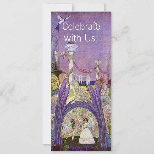 Reina de Thumbelina de la invitación de las flores (Anverso)