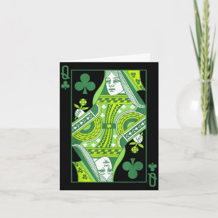 Reina de tréboles tarjeta día de san patricio botá