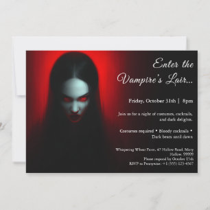 Reina de vampiros - Invitación de fiesta de disfra