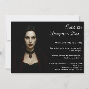 Reina de vampiros - Invitación de fiesta de disfra