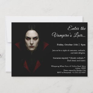 Reina de vampiros - Invitación de fiesta de disfra