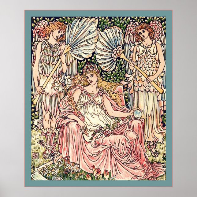 Reina de verano ~ Impresión Art Nouveau vintage (Frente)
