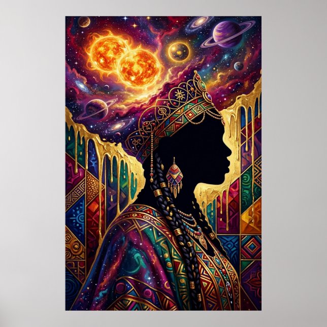 Reina del Afrofuturismo Arte de Pared Póster Nebul (Frente)