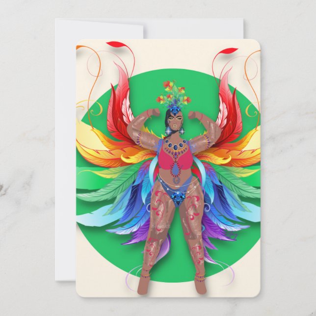 Reina del carnaval de Trinidad - Tarjetas tropical (Anverso)