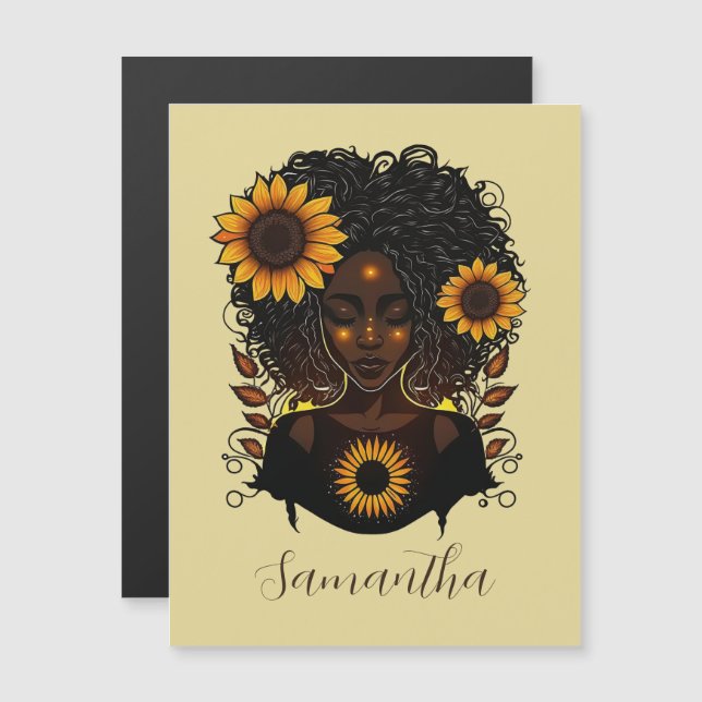 Reina del girasol mujer africana (Anverso/Reverso)