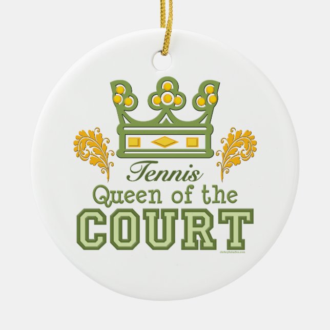 Reina del ornamento del tenis de corte (Frente)