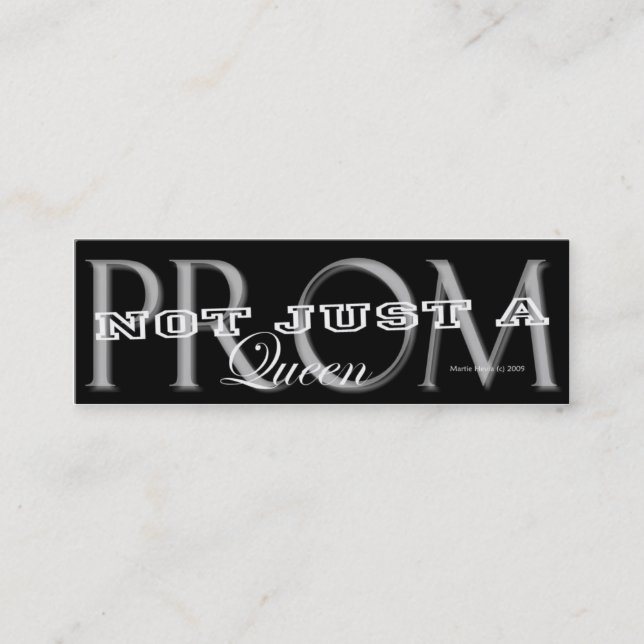 Reina del prom - Tarjeta personal de medios social (Anverso)