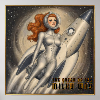 REINA DEL UNIVERSO IMPRESIÓN DE CIENCIA FICCIÓN
