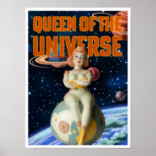 REINA DEL UNIVERSO IMPRESIÓN DE CIENCIA FICCIÓN