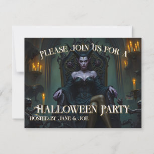 Reina Demonio Trono en Luz de Velas - Invitación