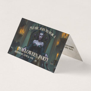 Reina Demonio Trono en Luz de Velas - Invitación