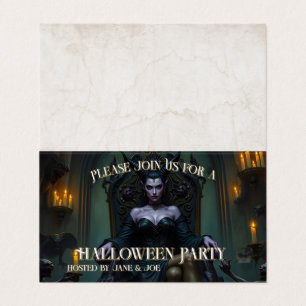 Reina Demonio Trono en Luz de Velas - Invitación