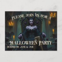 Reina Demonio Trono en Luz de Velas - Invitación