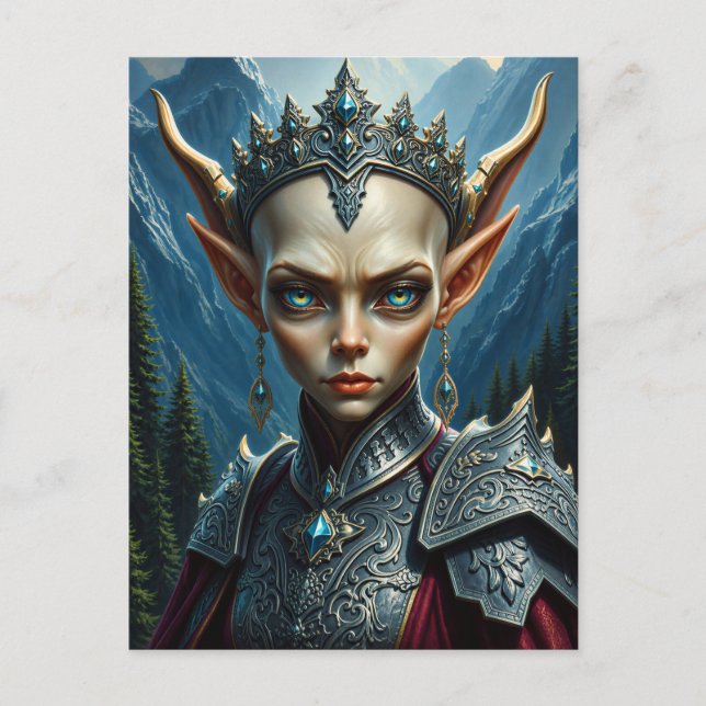 Reina Elfa del Monte Nivalis - Postal de Colección (Anverso)