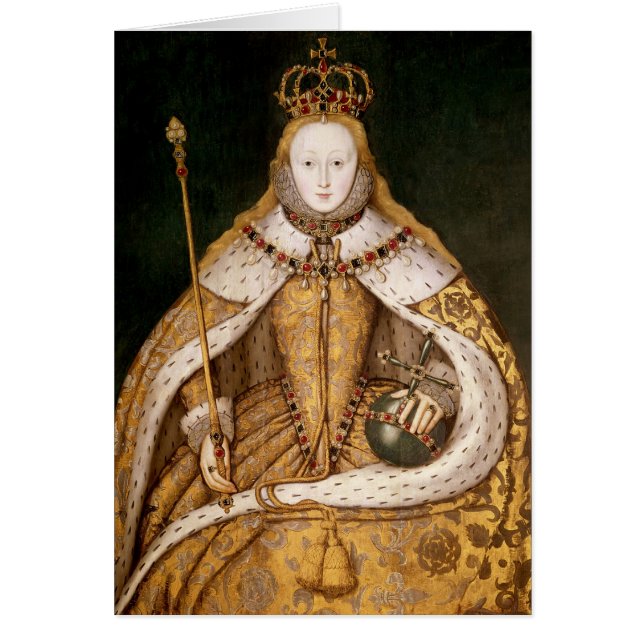 Reina Elizabeth I en trajes de la coronación (Frente)