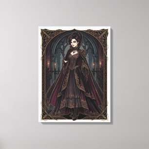 Reina Gótica Elegante Arte Oscuro Victoriano de Fa