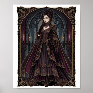 Reina Gótica Elegante Arte Oscuro Victoriano Fanta