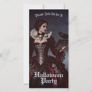 Reina gótica en cementerio iluminado por luna