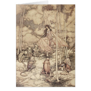 Reina lechera de tono sepia con criaturas