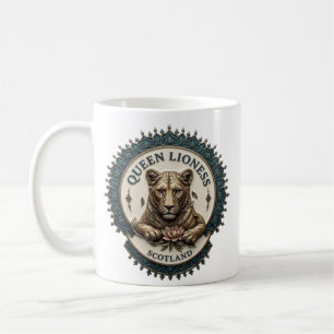 Reina Leona. Taza de café de Escocia
