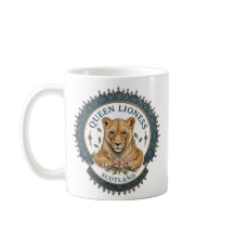 Reina Leona. Taza de café de Escocia