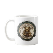 Reina Leona. Taza de café de Escocia