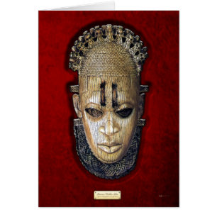 Reina madre Idia - máscara de marfil de Edo en el