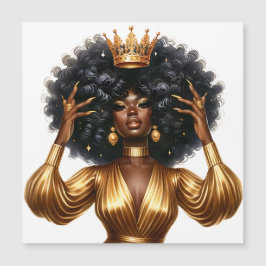 Reina negra melanina Sista Belleza afroamericana
