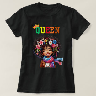 Reina nubia: camiseta de mujer briosa