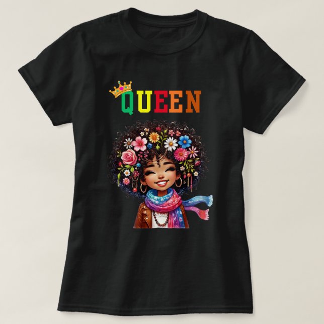 Reina nubia: camiseta de mujer briosa (Diseño del anverso)