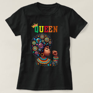 Reina nubia: camiseta de mujeres afiladas