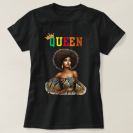Reina nubia: camiseta de mujeres con clase