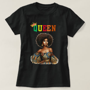 Reina nubia: camiseta de mujeres con clase