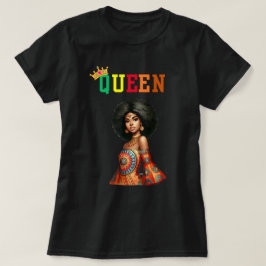 Reina nubia: camiseta de mujeres de belleza