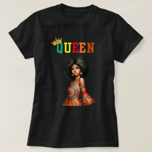 Reina nubia: camiseta de mujeres de belleza
