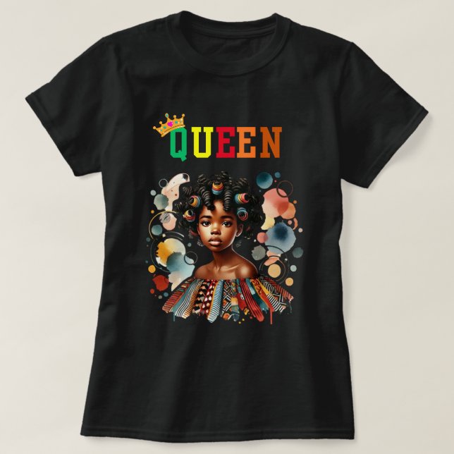 Reina nubia: Creen camiseta de mujer (Diseño del anverso)