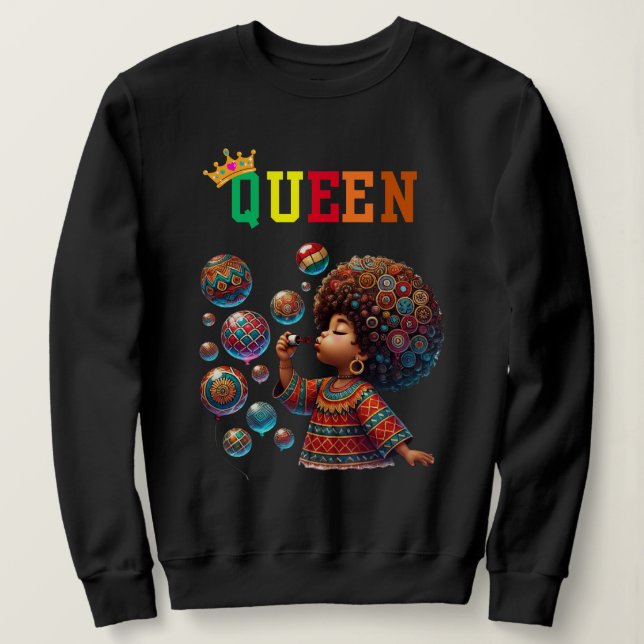 Reina nubia: Descubre la sudadera de las mujeres (Anverso del diseño)