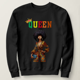 Reina nubia: Elegancia Camisa de Sudadera para Muj