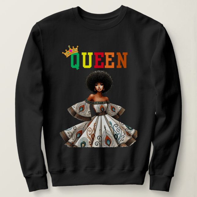 Reina nubia: sudadera de las mujeres de la flyness (Anverso del diseño)