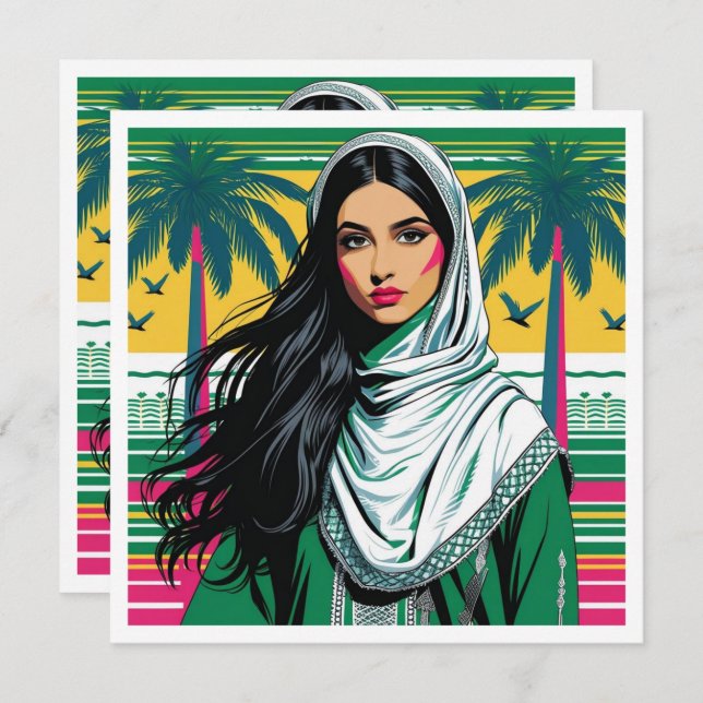 "Reina pop saudita - Audaz patrimonio artístico de (Anverso / Reverso)