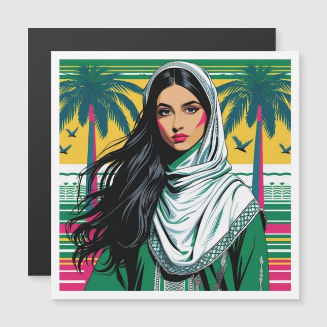 "Reina pop saudita - Audaz patrimonio artístico de (Anverso/Reverso)