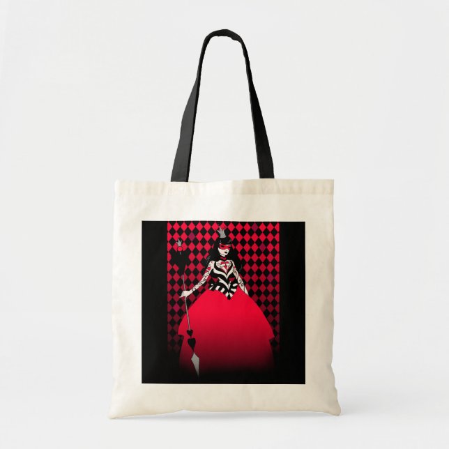 Reina roja de la bolsa de asas de los corazones (Frente)