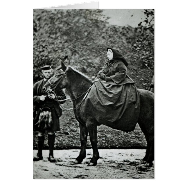 Reina Victoria a caballo en Balmoral, 1863 (Frente)