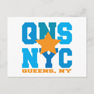 Reinas, postal azul NY