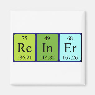 Reiner imán de nombres de tabla periódica
