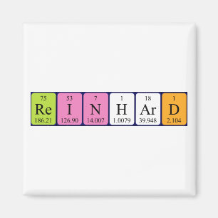 Reinhard regular imán de nombres de tabla periódic